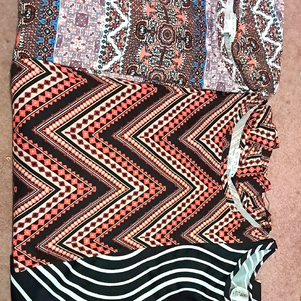 3 Patterned Dresses Set Honey & Lace